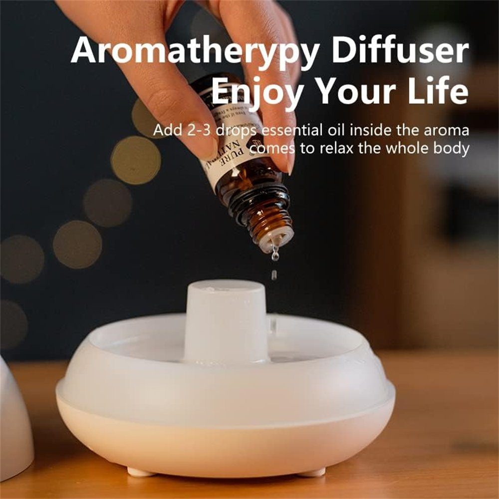Perfine Luftbefeuchter Flammenaromatherapiegerät, 7-Farben-Leuchtbefeuchter, Für Zuhause, Schlafzimmer, Yoga, Büro mit Auto-Power-Off-Schutz.