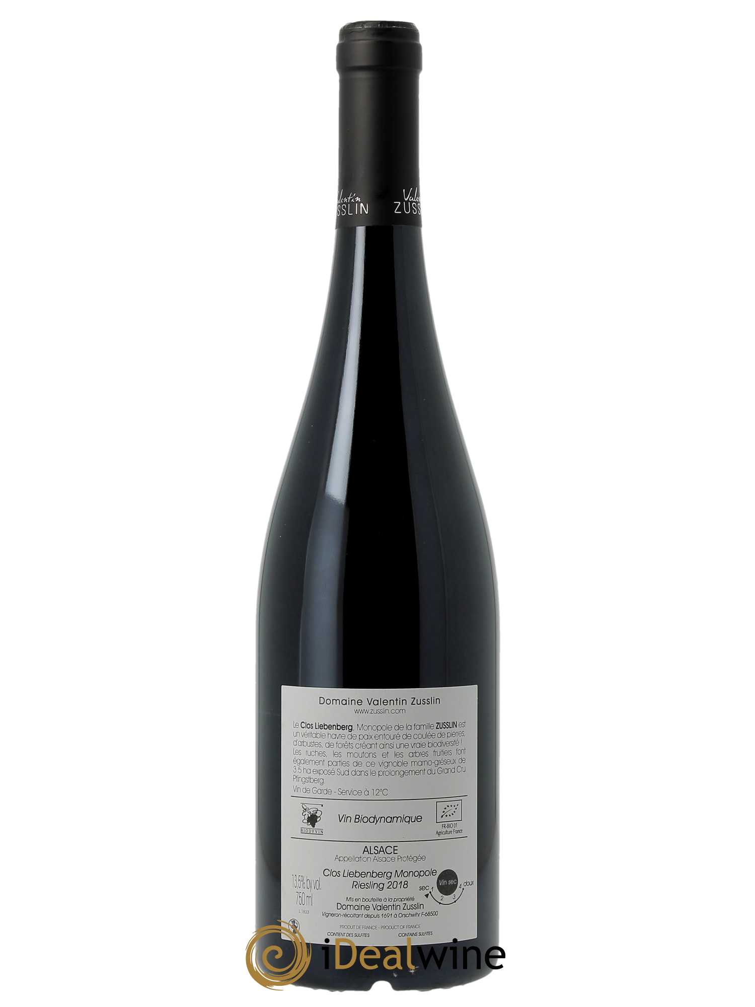 Riesling Clos Liebenberg Valentin Zusslin (Domaine)  2018 - Lot de 1 Bouteille