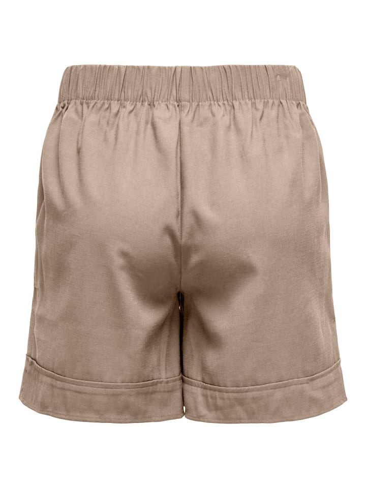 JACQUELINE de YONG Shorts elastische Taille Kordelzug Seitentaschen bequem in Braun günstig kaufen