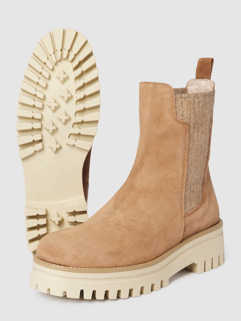 Chelsea Boots aus Leder Modell 'TINA' in camel