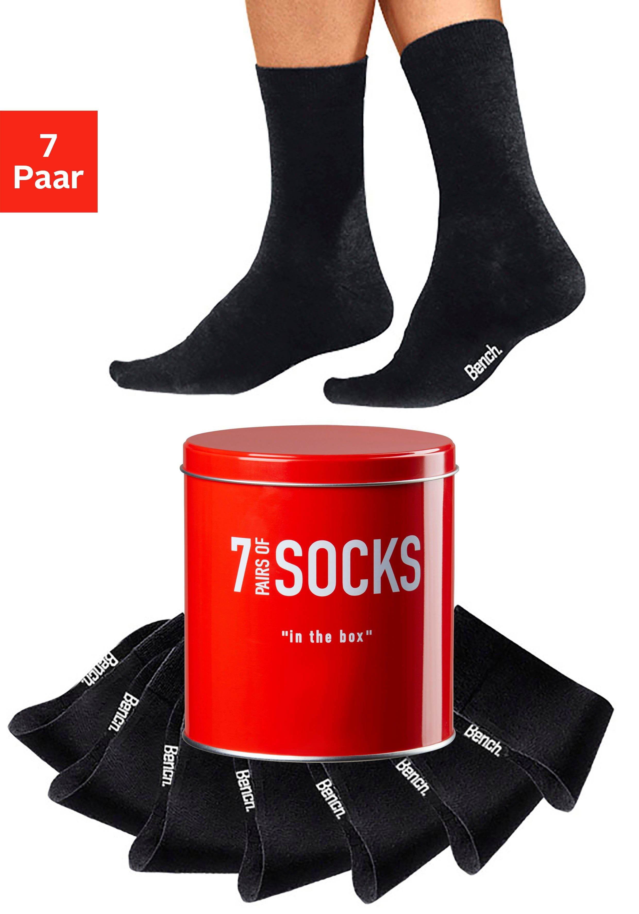 Bench. Businesssocken (Set, 7-Paar) in der praktischen Dose