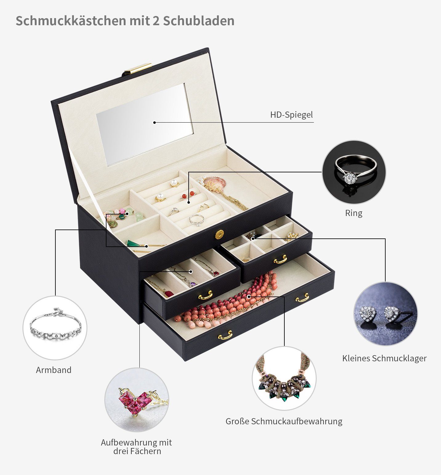 AdelDream Schmuckkasten YY-J11
