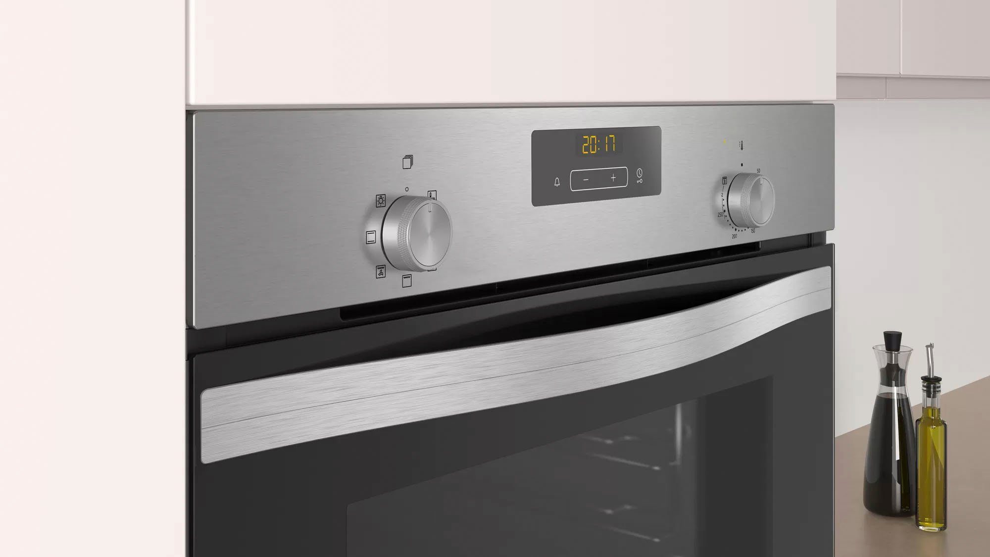 Constructa Einbaubackofen CF3M50052, mit Teleskopauszug nachrüstbar