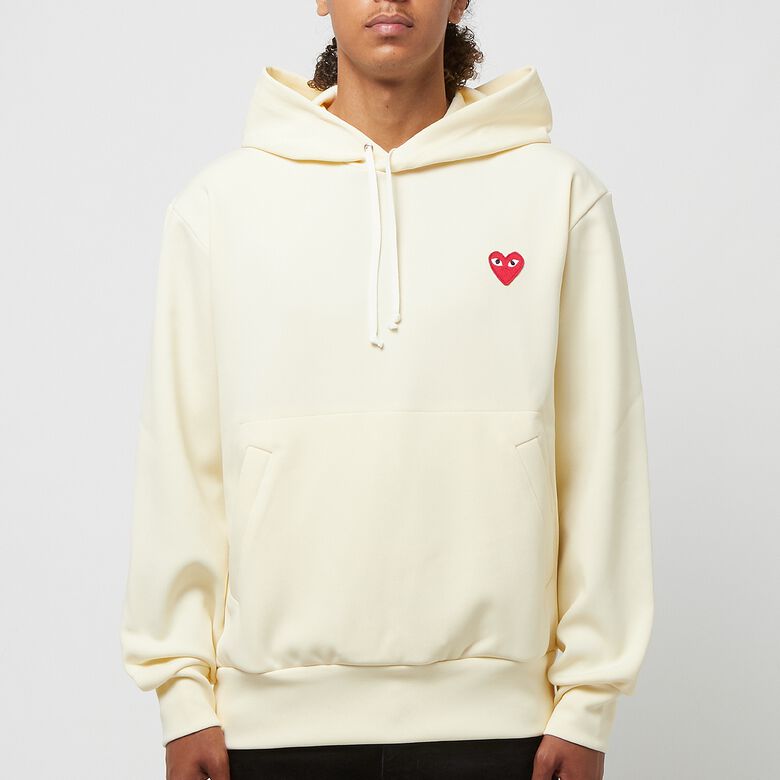 Comme des Garcons Play Hooded Sweatshirt ivory