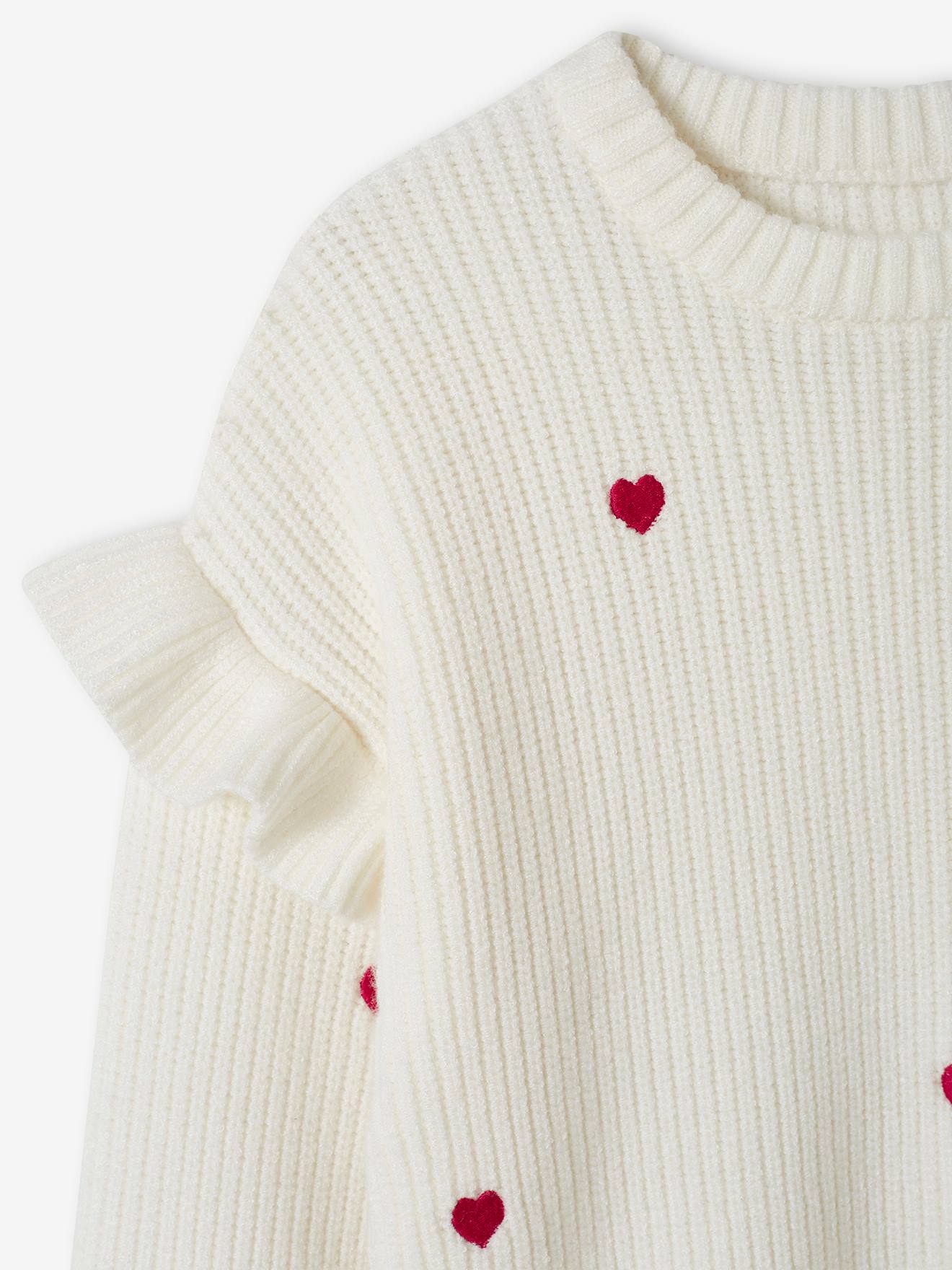Vertbaudet Mädchen Pullover Oeko-Tex - wollweiß