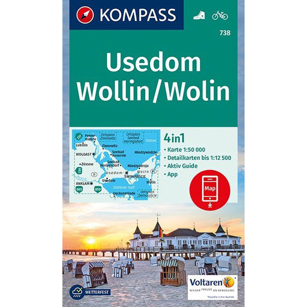 KOKA 738 USEDOM, WOLLIN/WOLIN - Wanderkarte