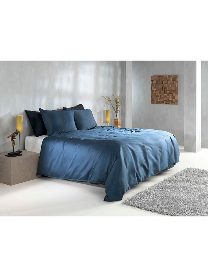 Zo!Home Mako-Satin-Bettwäsche-Set in Blau günstig kaufen