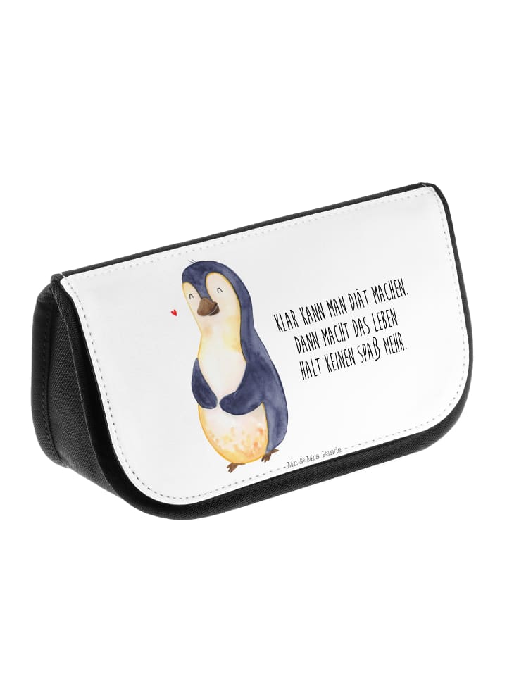 Mr. & Mrs. Panda Kosmetiktasche Pinguin Diät mit Spruch in Weiß günstig kaufen onesize