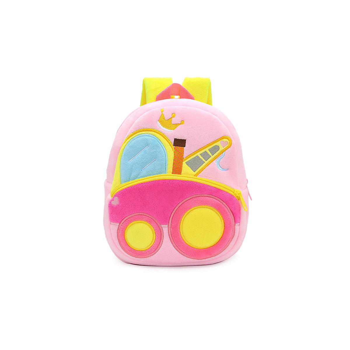Plüschrucksack für Kinder Niedlicher Cartoon-Kinderrucksack der Engineering Vehicle-Serie