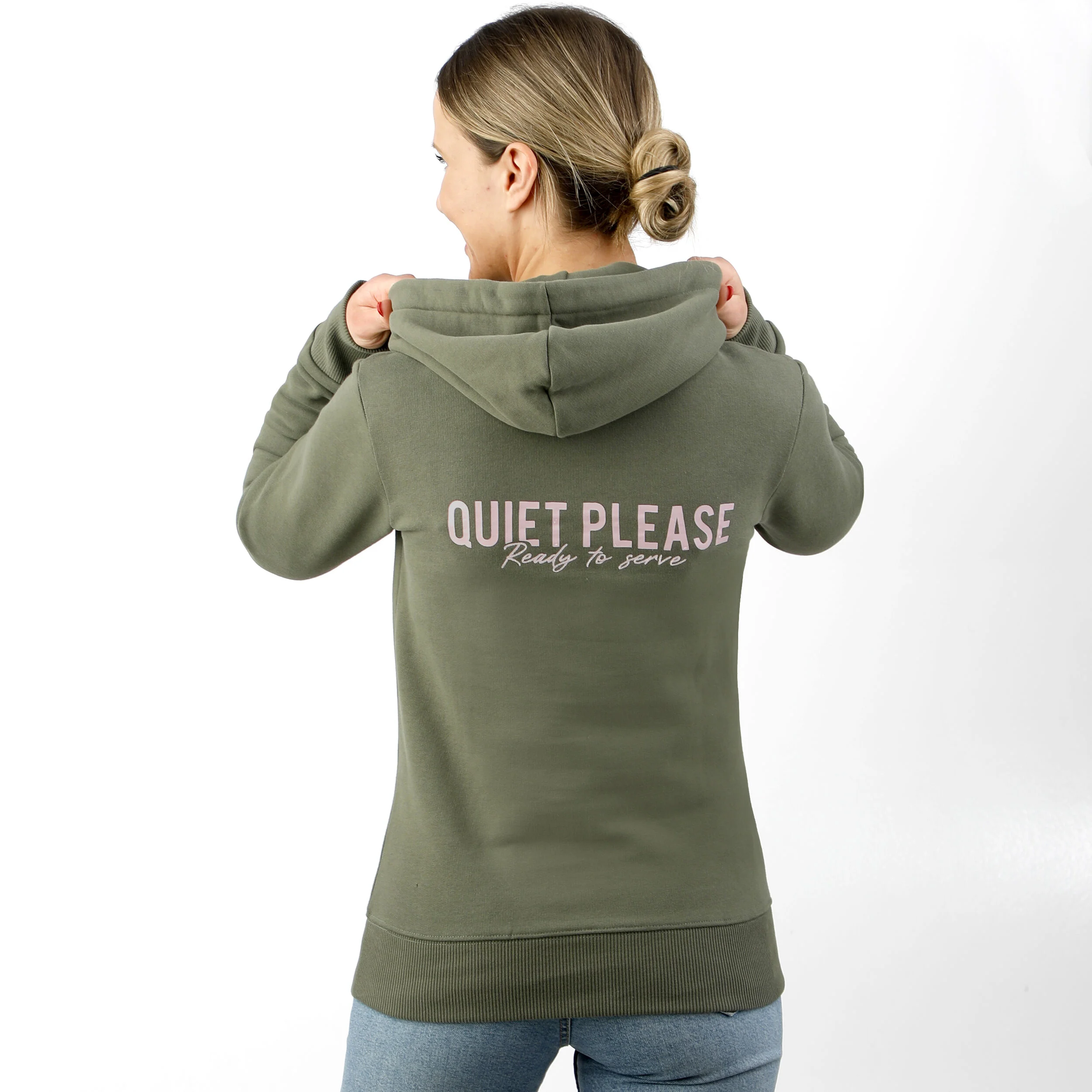 Ready To Serve Hoody Damen - Khaki