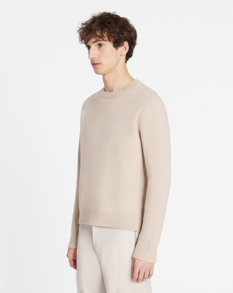 PULL COL ROND EN LAINE ET CACHEMIRE
