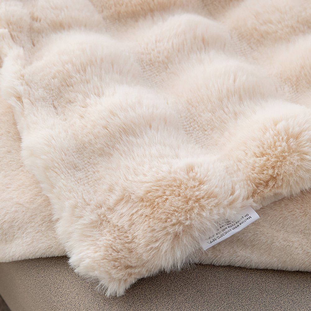 Wohndecke Flanell-Sofadecke Toskana Bubble Blanket Warm und weich, SCOHOME, Casual Nap Blanket Decke Abdeckung Decke