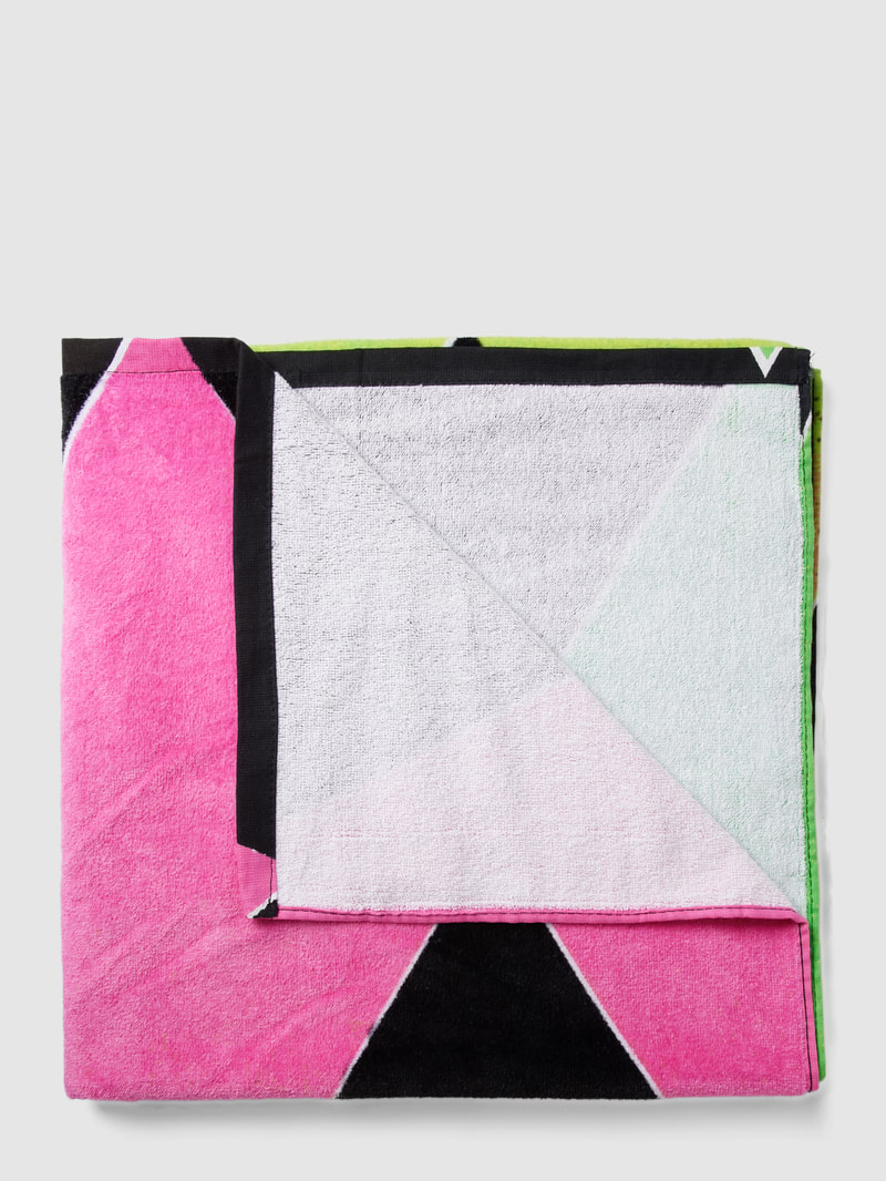 Handtuch mit Allover-Muster Modell 'WAVES' in neon grün