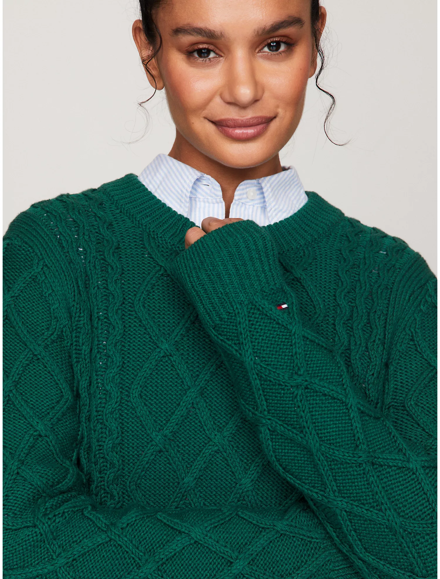 Mixed Cable Knit Sweater
