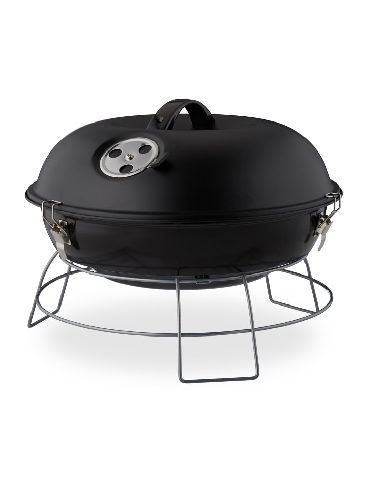 relaxdays Kugelgrill in Schwarz - Ø 36 cm günstig kaufen onesize