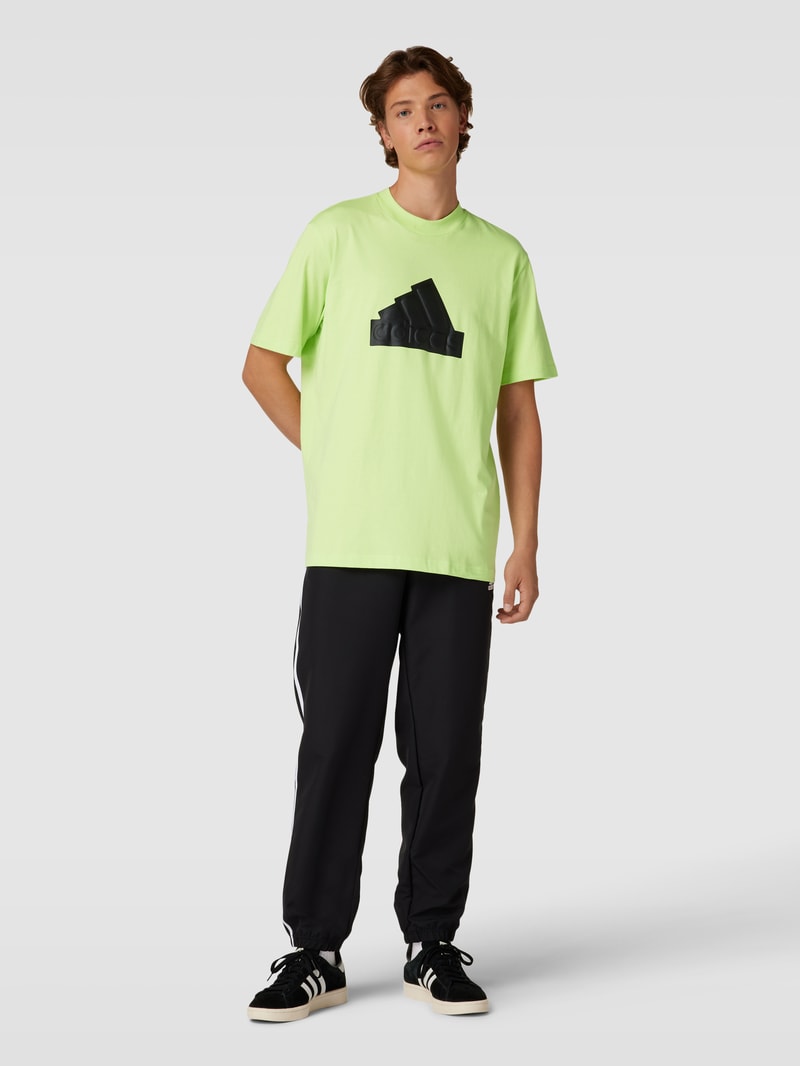 T-Shirt mit Logo-Print und Rundhalsausschnitt in hellgrün