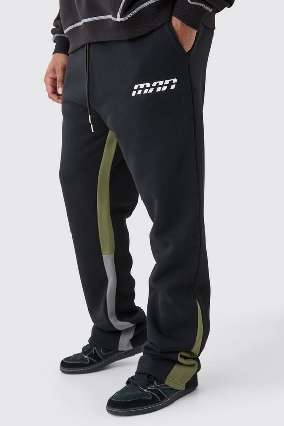 Plus Slim-Fit Colorblock Jogginghose