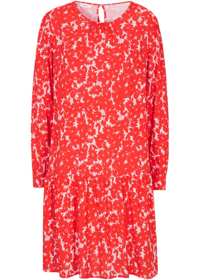 Langarmkleid aus nachhaltiger Viskose