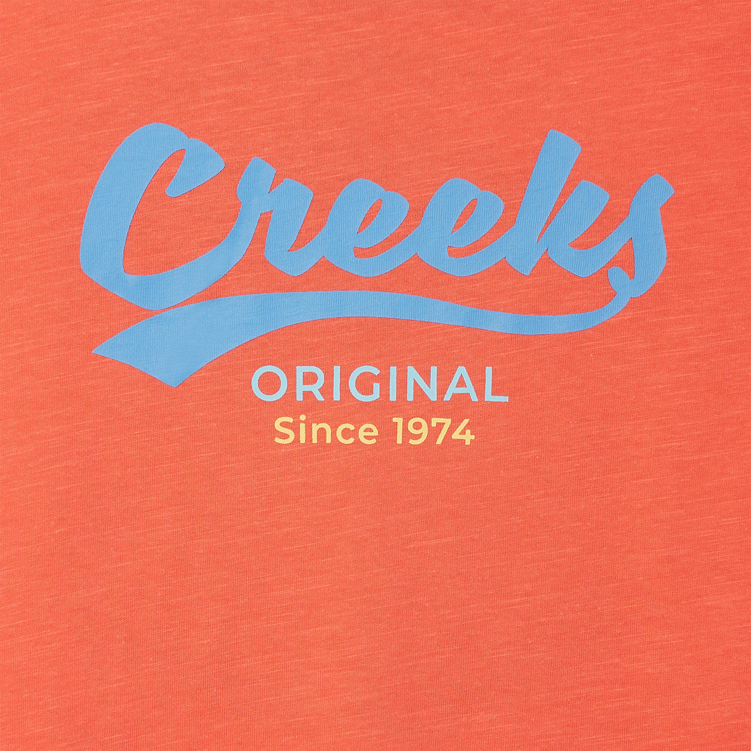 T-shirt manches courtes Creeks orange corail garçon | La Halle