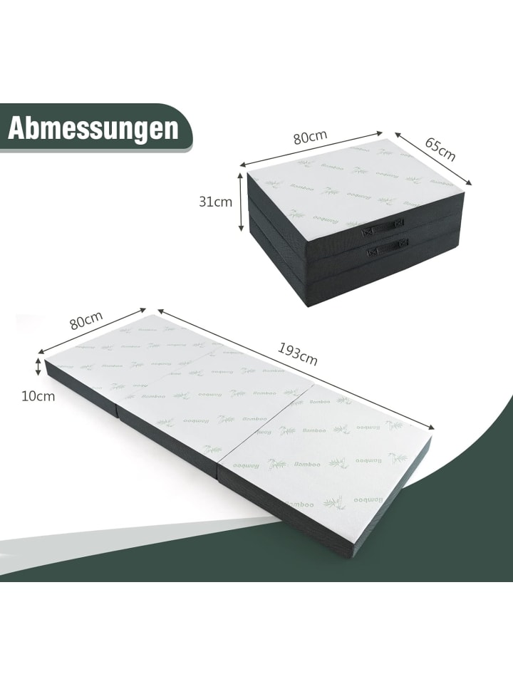COSTWAY Klappmatratze 193x80x10cm in Weiß günstig kaufen onesize