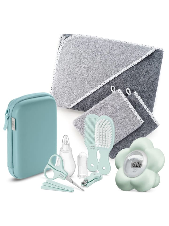 Philips Avent Premium Pflege Set 14-tlg. Badethermometer   in grau,gruen günstig kaufen onesize
