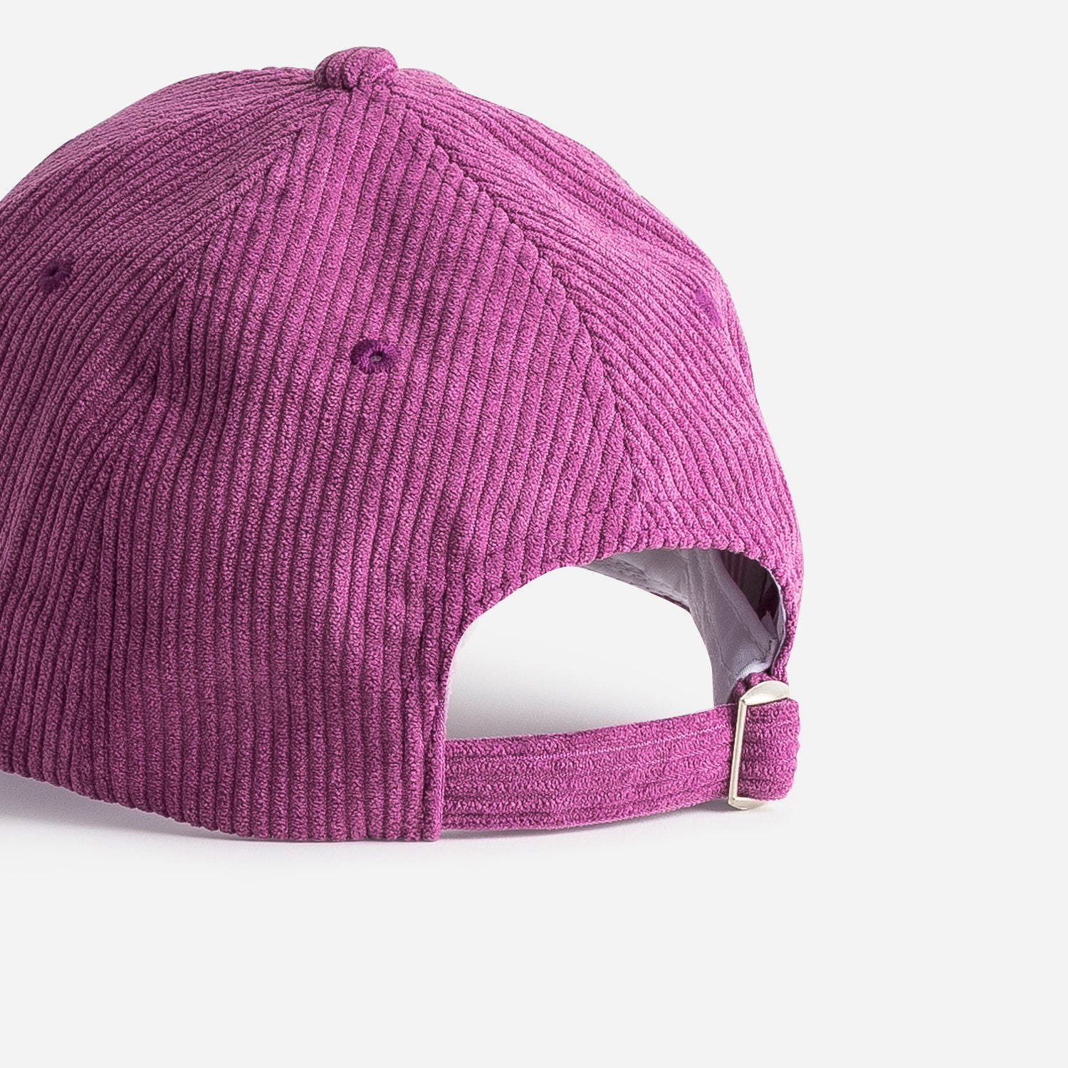 Casquette TEXTO rose foncé en velours côtelé