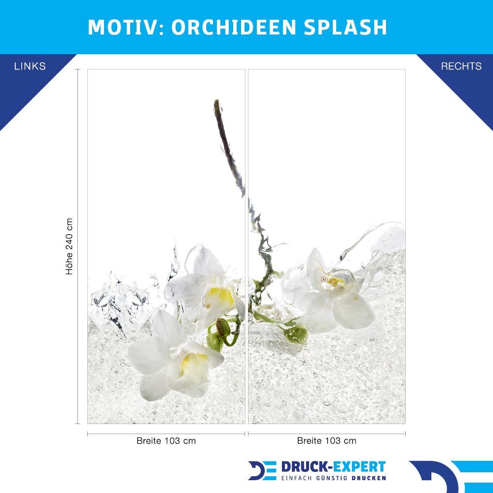 DRUCK-EXPERT Duschrückwand Premium Duschrückwand - langlebiger Fliesensticker aus 0,4 mm selbstklebenden Hart-PVC