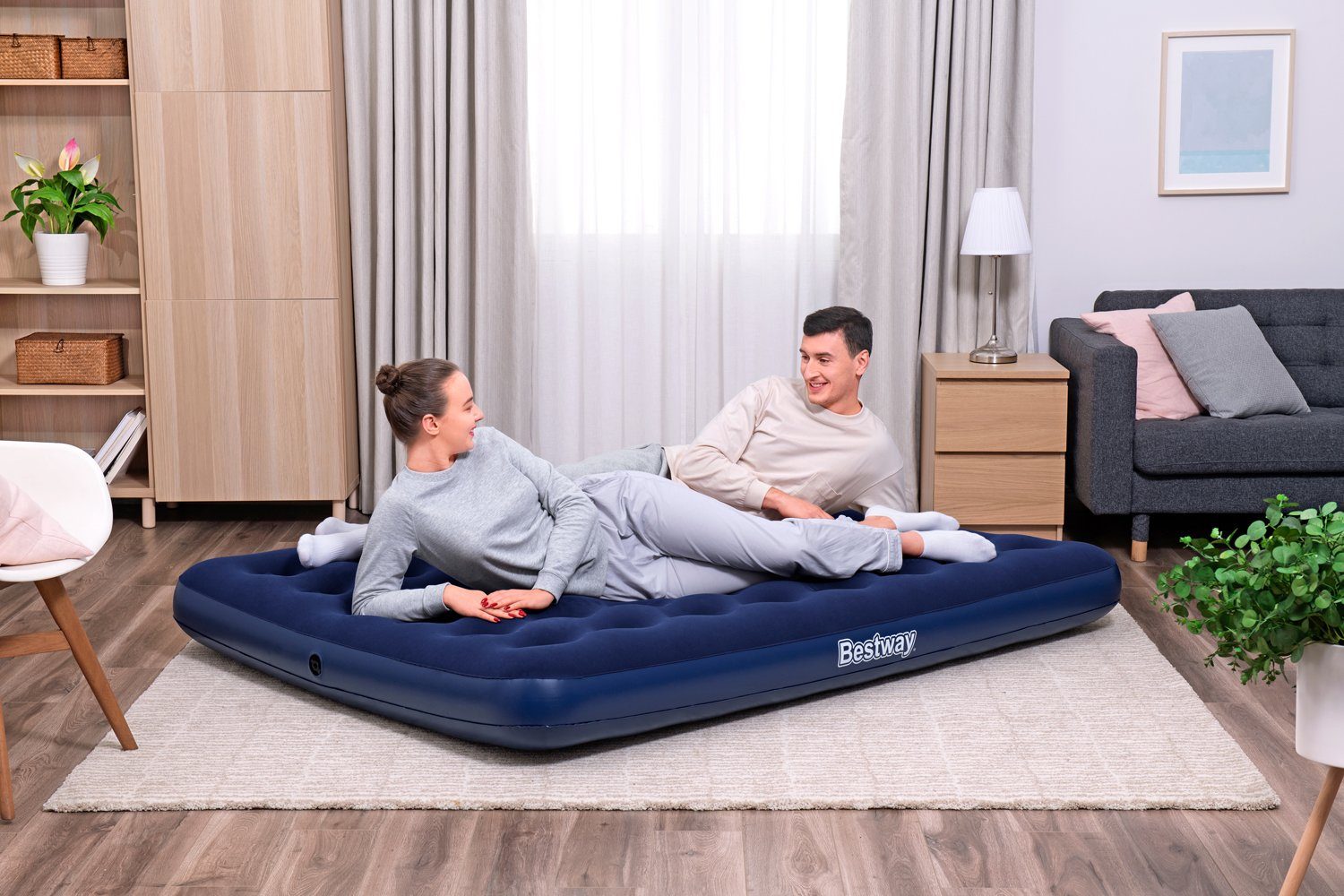 Bestway Luftbett Doppel 2 Personen Luftmatratze Camping 203 x 152 x 22 cm