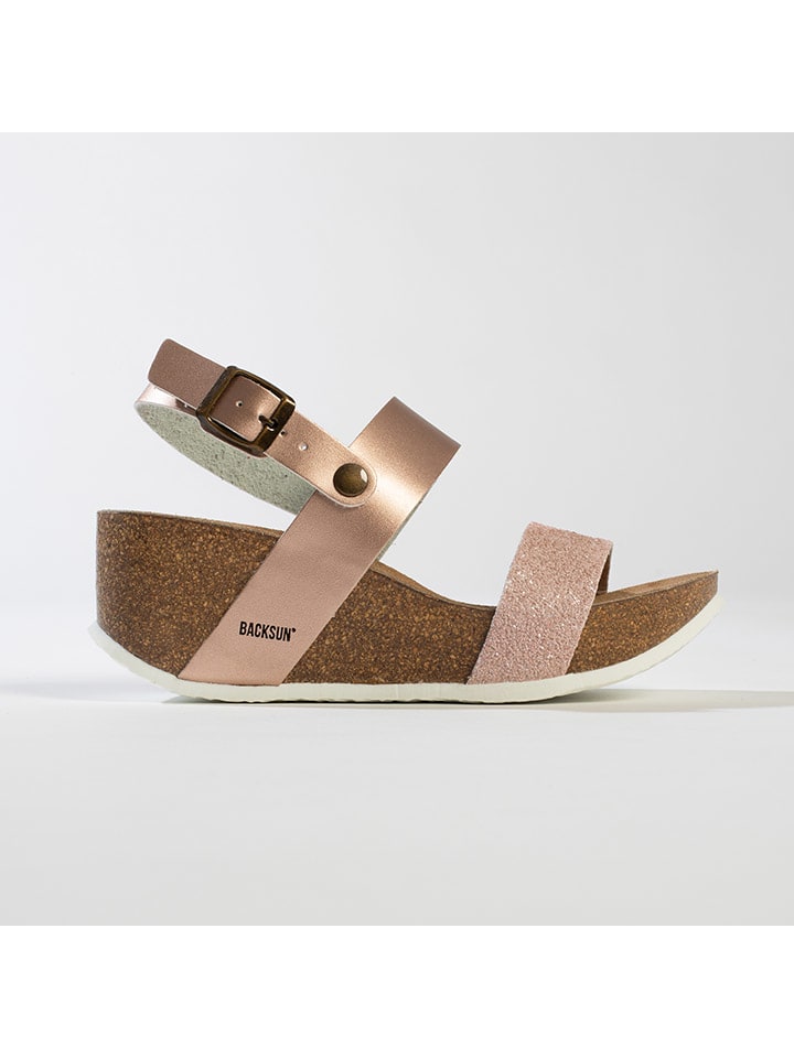BACKSUN Keilsandaletten in Rosa günstig kaufen