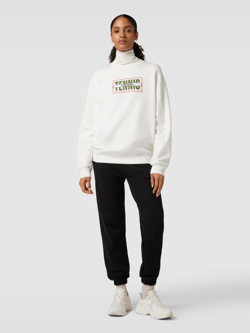 Sweatshirt mit Label-Print in offwhite