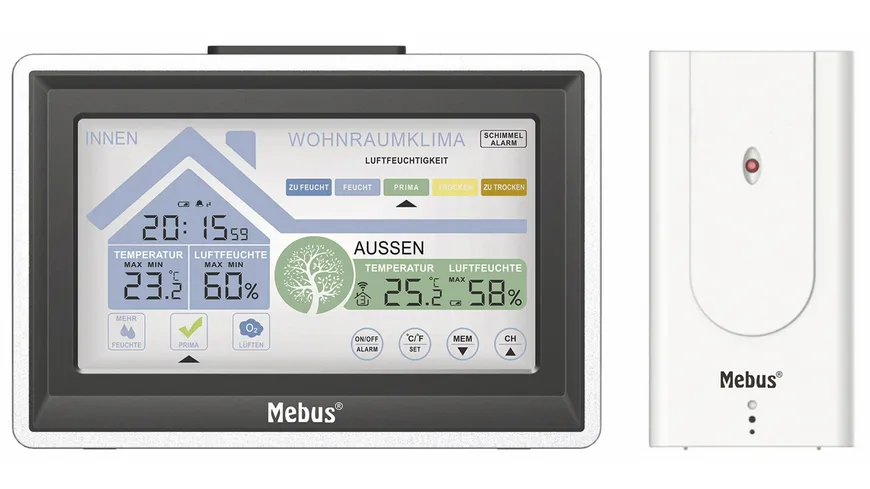 Mebus Wetterstation mit deutschsprachigem Display