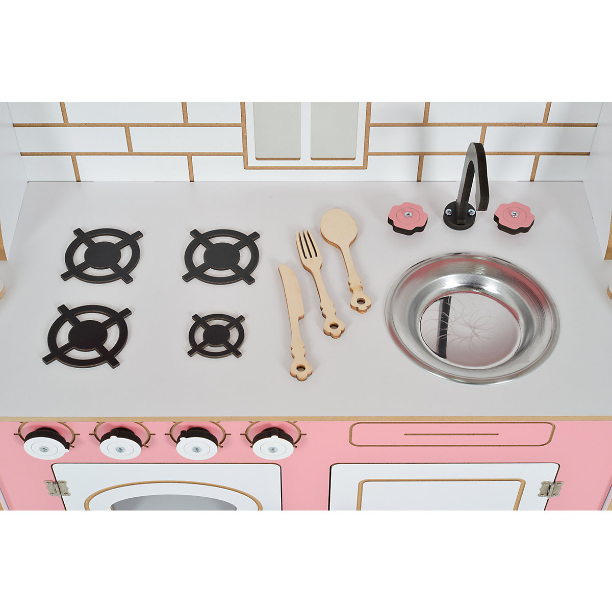 Kinder-Holzküche Rosey CG39, Herd, Backofen Spielküchen