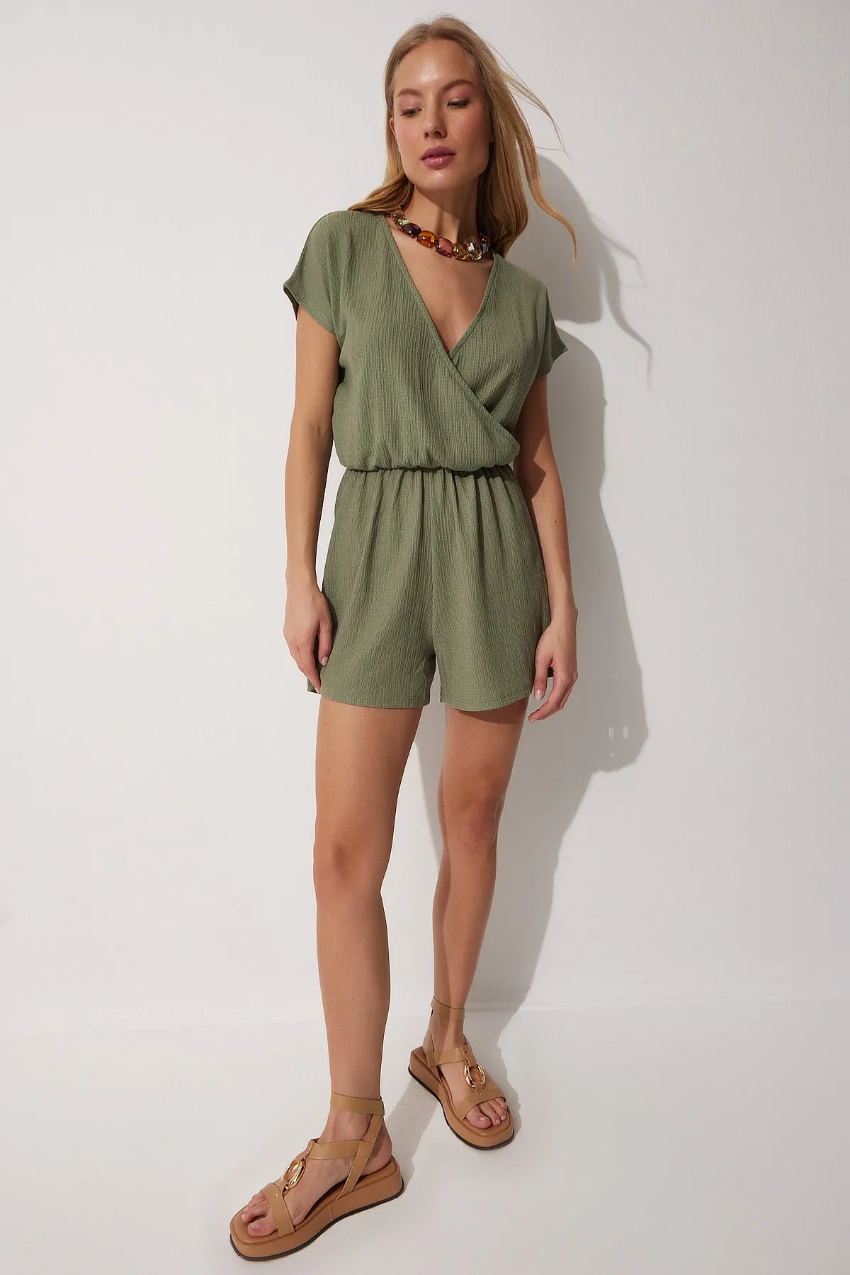 Happiness İstanbul  Jumpsuit - Khaki - Relaxed Fit