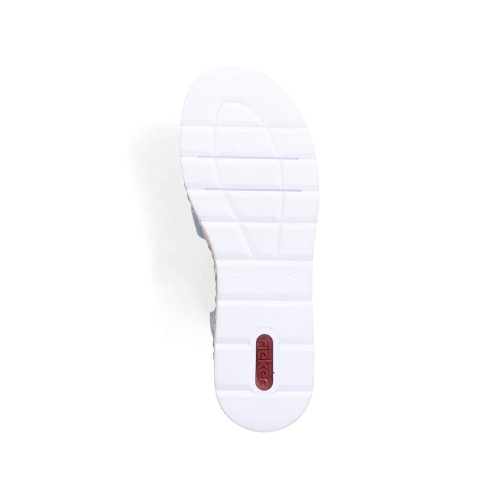 Rieker Damen Keilsandaletten himmelblau-beige