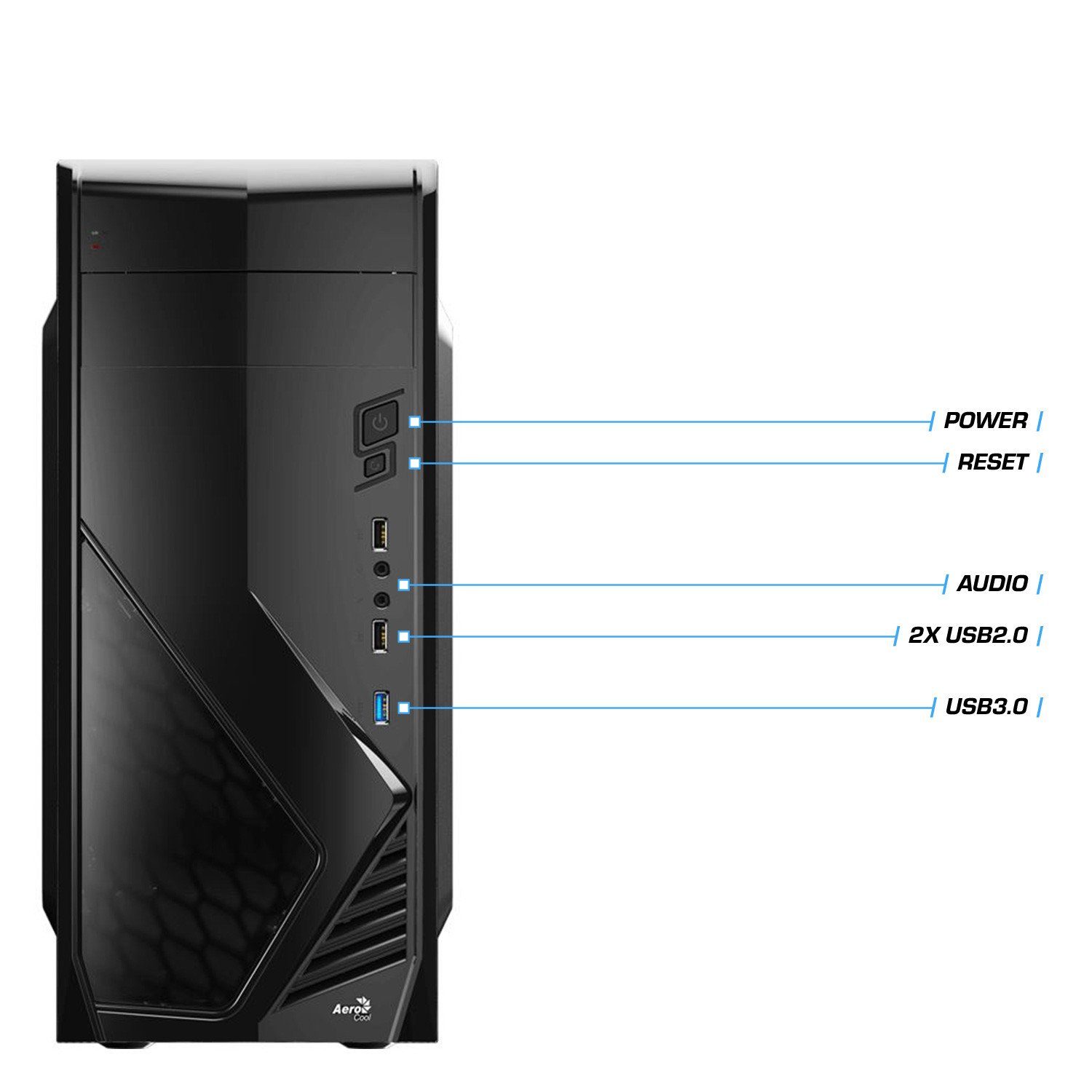 Kiebel Pro PC 12 Business-PC (Intel Core i5 Intel Core i5-12400, UHD Graphics 730, 8 GB RAM, 500 GB SSD, Luftkühlung)