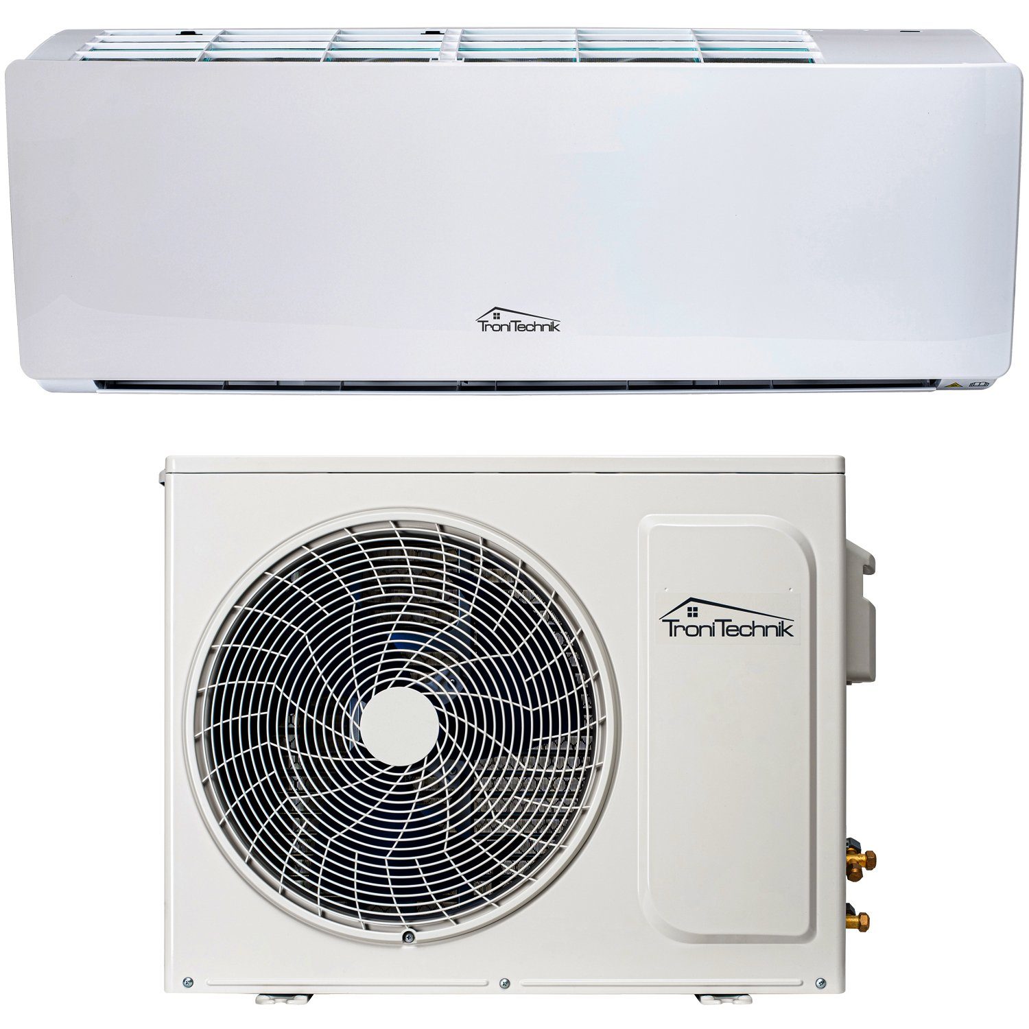 TroniTechnik Split-Klimagerät Reykir 9000 mit UV-C Filter, A++ EEK, mit App-Steuerung,Raumthermostat, Kühlung,Heizung,Ventilation (6-Stufen Ventilator),Entfeuchtung