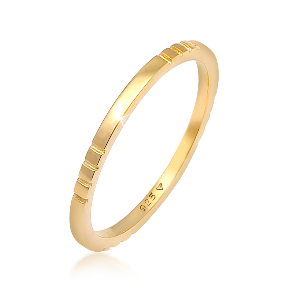Elli Elli Bague Femmes pile bande tendance en argent sterling 925 Bague