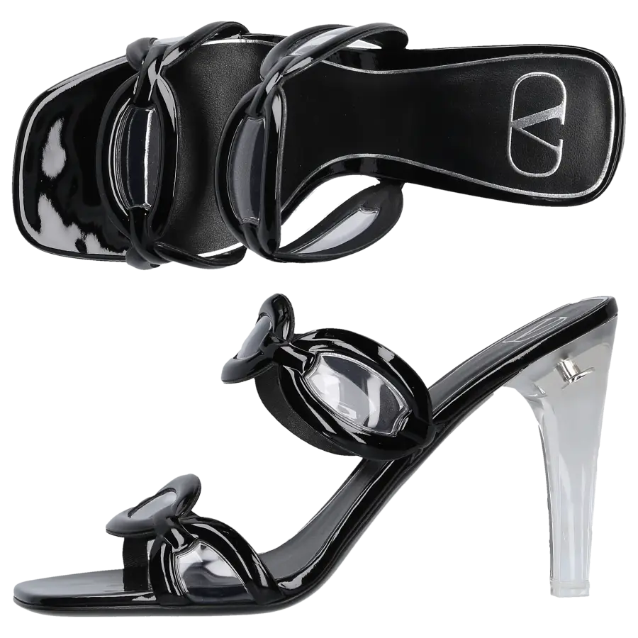 Valentino Garavani - Sandalen CHAIN 1967 Kalbsleder - schwarz