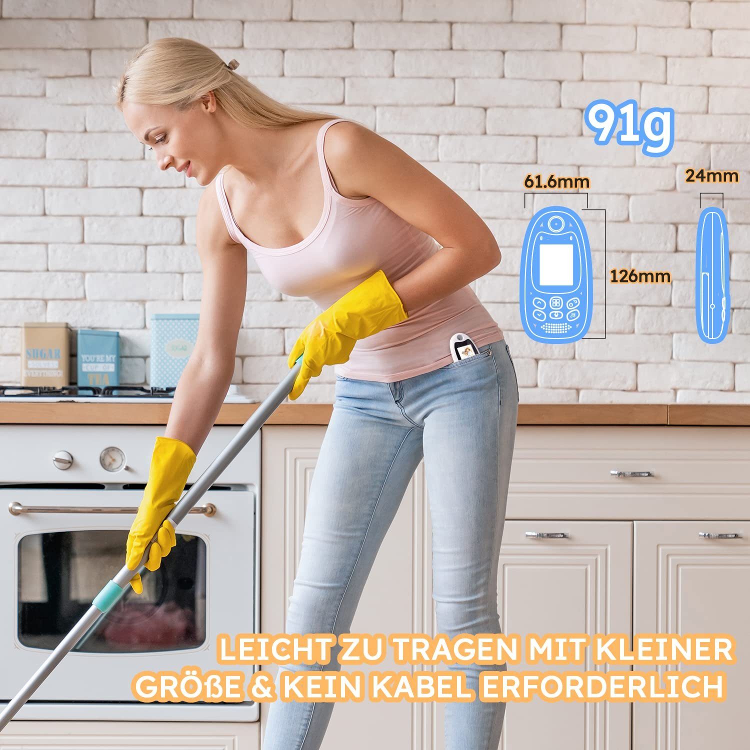 Boifun Babyphone 2,0 Zoll Video-Babyphone Babyphone mit Kamera Vox-Funktion, Temperatursensor Nachtsicht-Video-Babyfon 2,4 Ghz, Intelligentes Standby Baby Monitor, Gegensprechanlage Schlaflieder Lange Akkulaufzeit