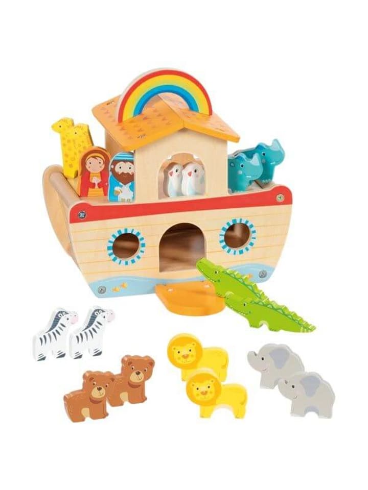 Goki Spielzeugfahrzeug Meine kleine Arche Noah aus Holz mit Tierfiguren günstig kaufen onesize