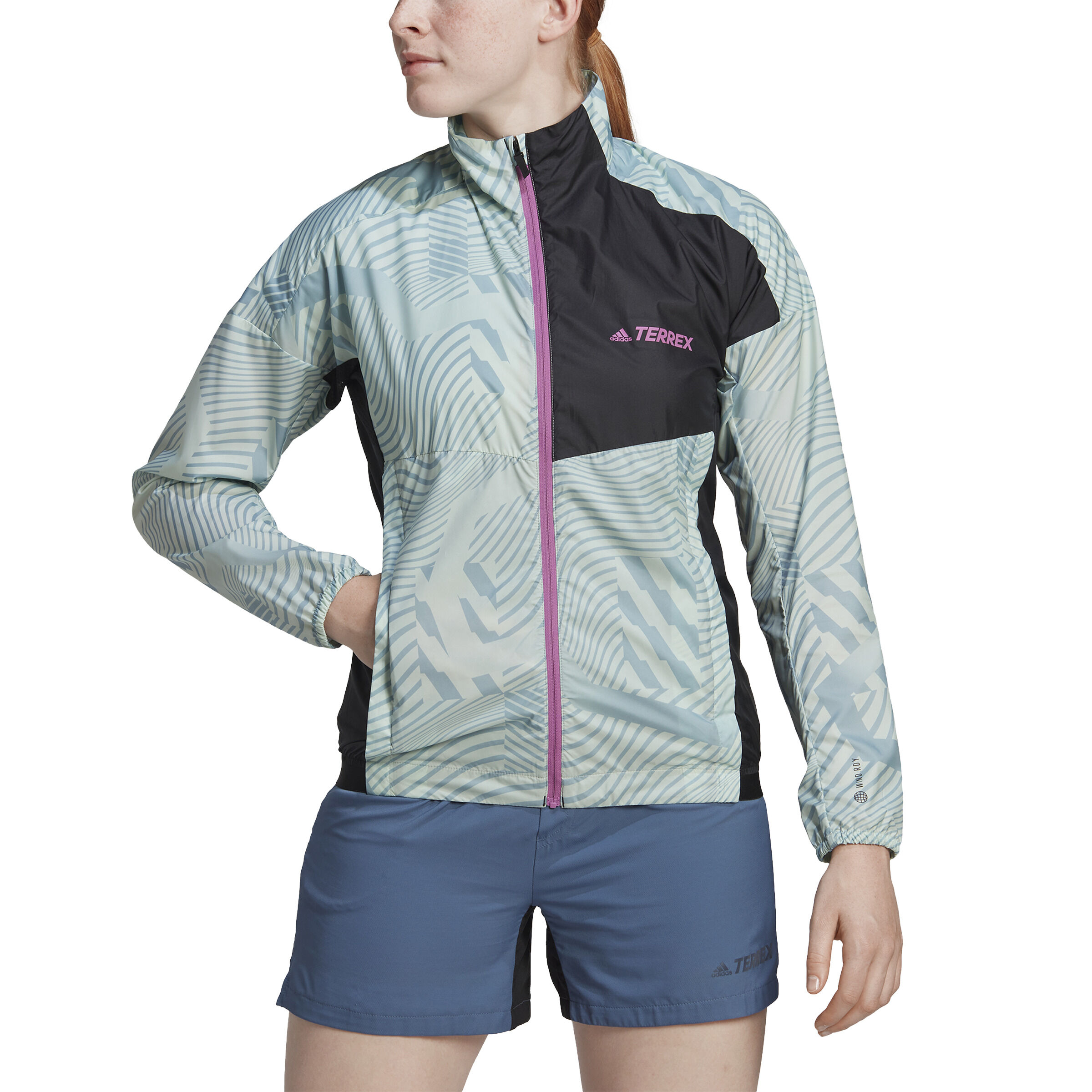 Trail Wind Laufjacke Damen - Mehrfarbig