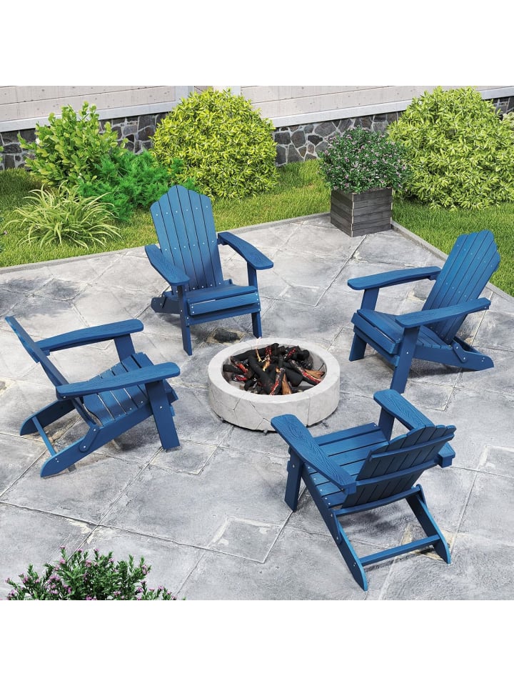 COSTWAY Adirondack Stuhl klappbar in Blau günstig kaufen onesize