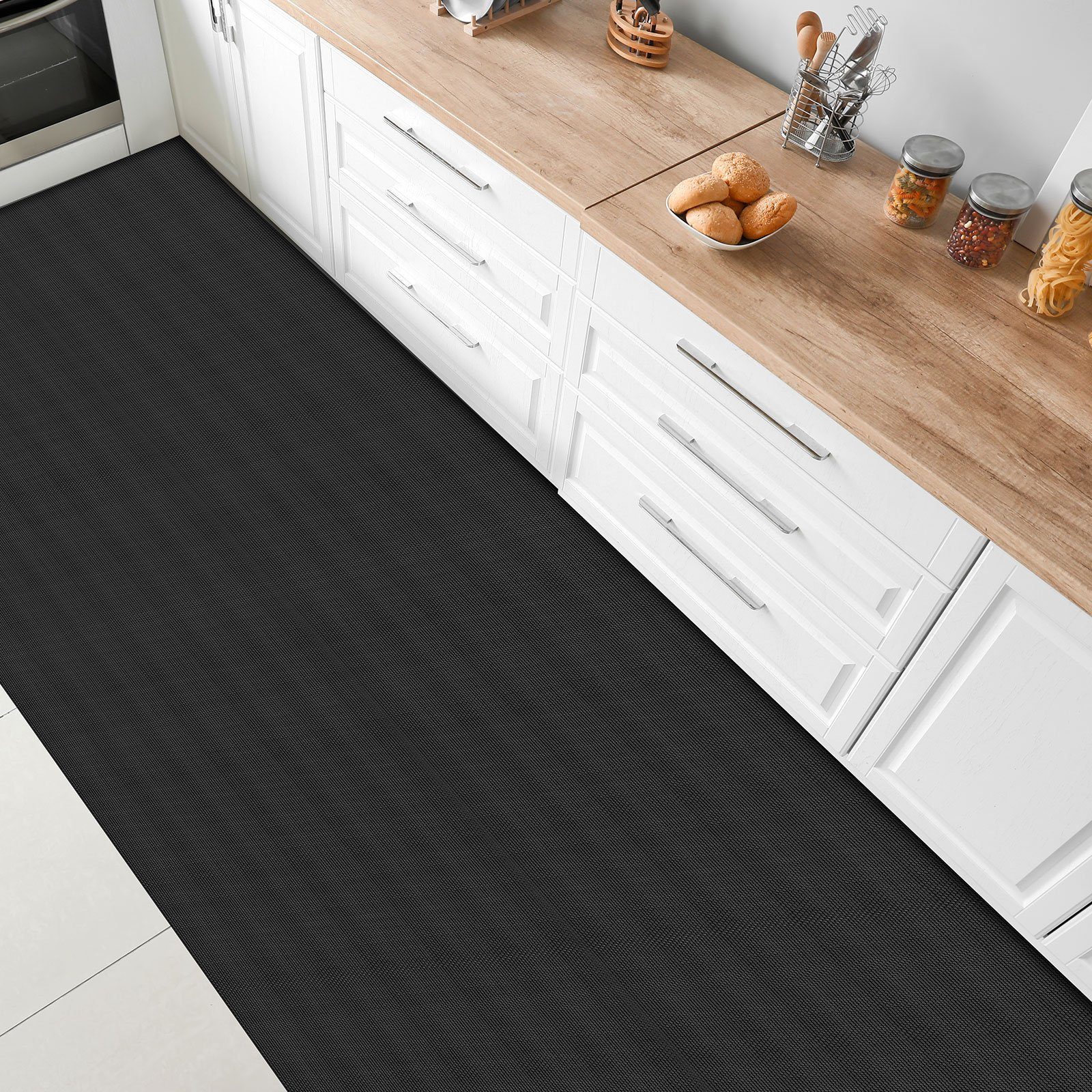 Küchenläufer Cardiff, Teppich-Läufer, Läufer, Küche, verschiedene Größen & Farben, Karat, Höhe: 3 mm, für Innen und Außen geeignet