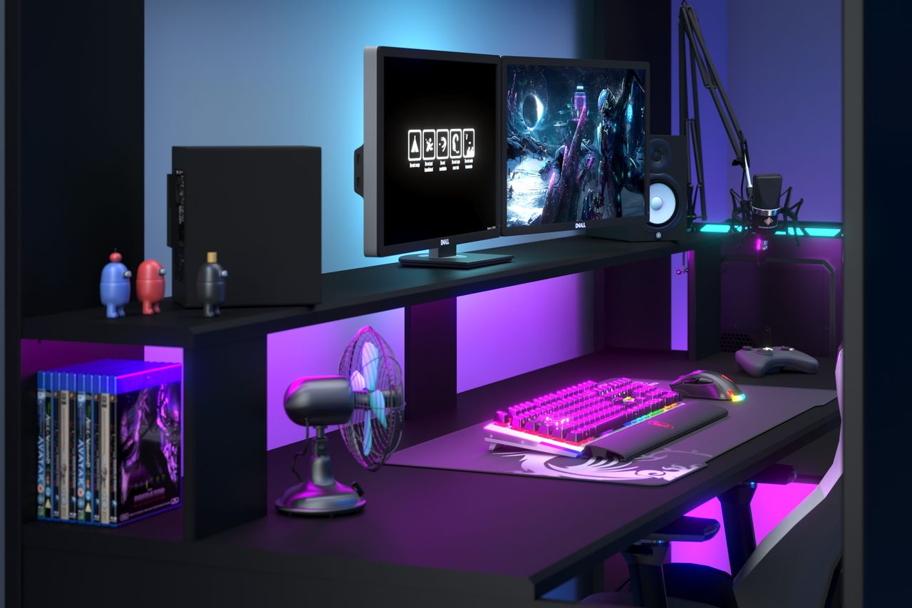 Parisot Gaminghochbett Online 1 inkl.LED Beleuchtung mit Farbwechsel