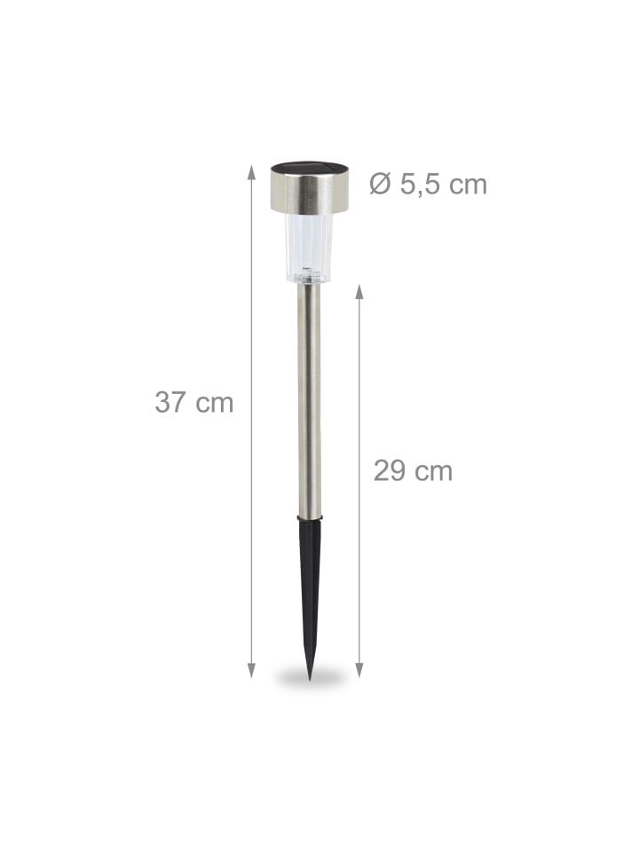 relaxdays 40x Solarleuchte in Silber günstig kaufen onesize