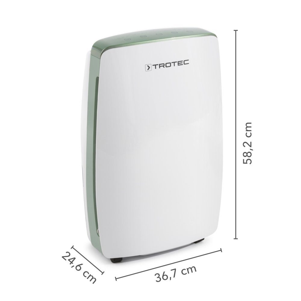 TROTEC Luftentfeuchter TTK 68 E, für 110 m³ Räume, Entfeuchtung 20,00 l/Tag, Tank 4,00 l, Entfeuchtungsautomatik mit Zielwertvorwahl zwischen 30 und 80 %
