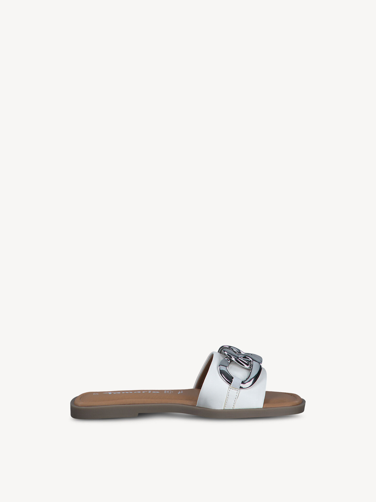 Mule en cuir - blanc