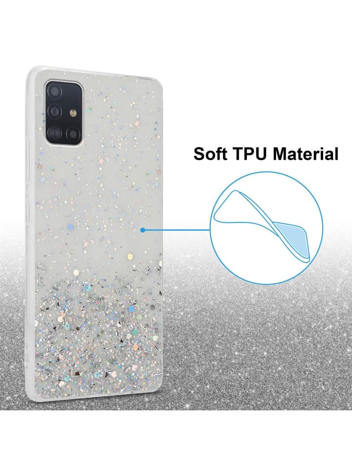 cadorabo Hülle für Samsung Galaxy A51 4G / M40s Glitter in Transparent mit Glitter günstig kaufen onesize