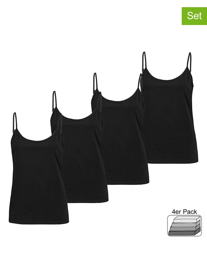 Sublevel 4er-Set: Tops in Schwarz günstig kaufen