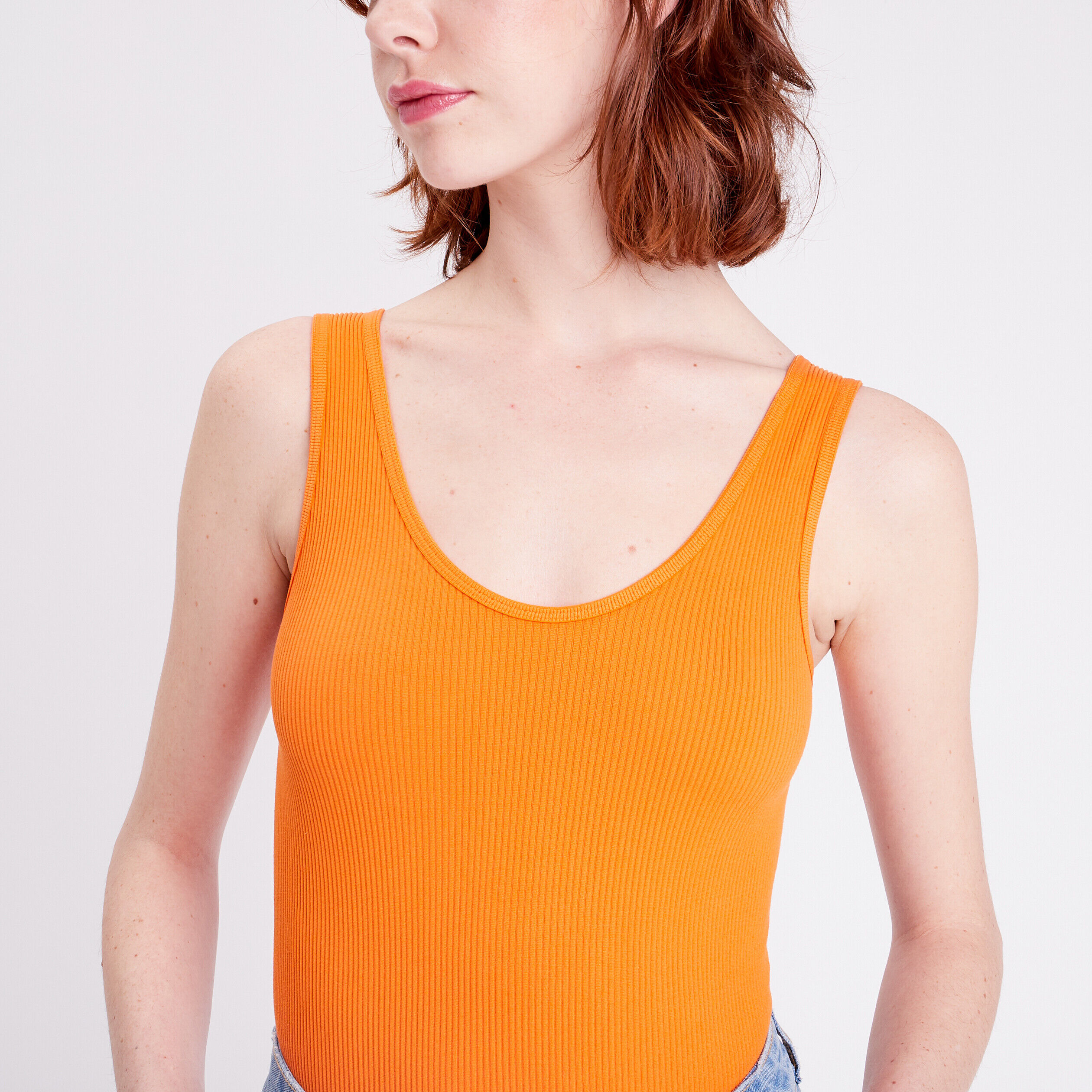 Body bretelles sans couture orange femme | Cache Cache